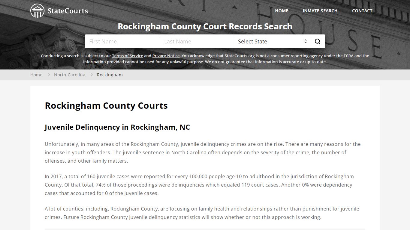 Rockingham County, NC Courts - Records & Cases - StateCourts