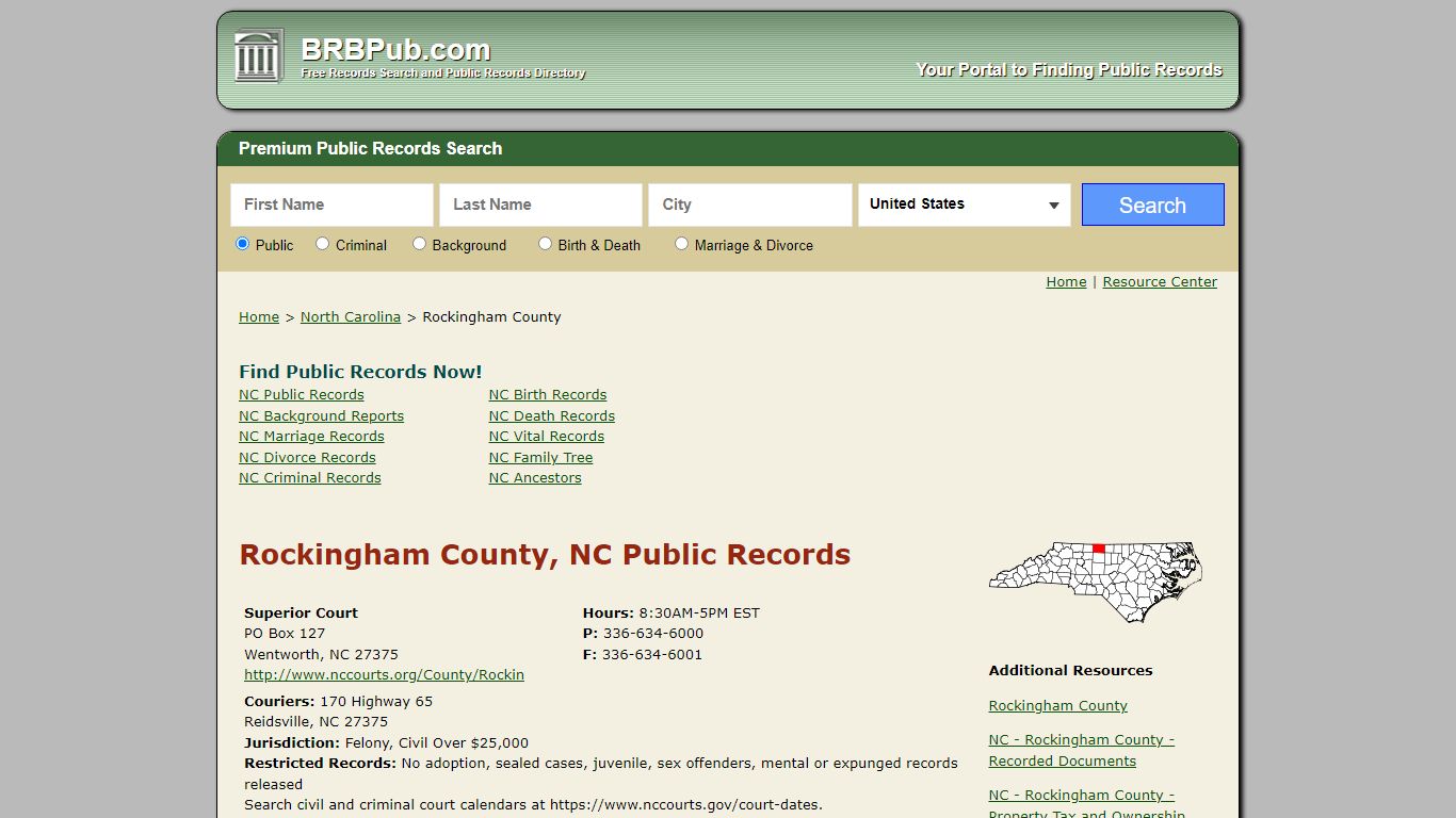 Rockingham County Public Records | Search North Carolina ...